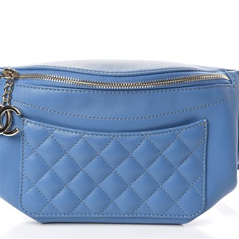 chanel fanny pack blue|Chanel latest backpack.